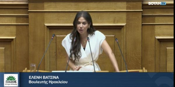 Βατσινά για Αεροδρόμιο, πρώην Αμερικανική Βάση, Λιμάνι Ηρακλείου - Ομιλία στη Βουλή (Βίντεο) - Ειδήσεις Pancreta