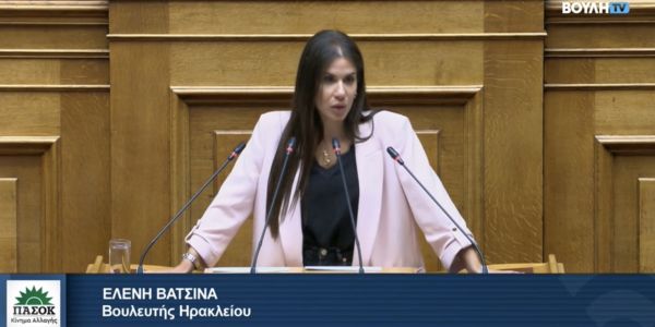 Βατσινά στη Βουλή: Καθεστώς ταπείνωσης και εγκλωβισμού των συνανθρώπων μας, στο παρόν νομοσχέδιο - Ειδήσεις Pancreta